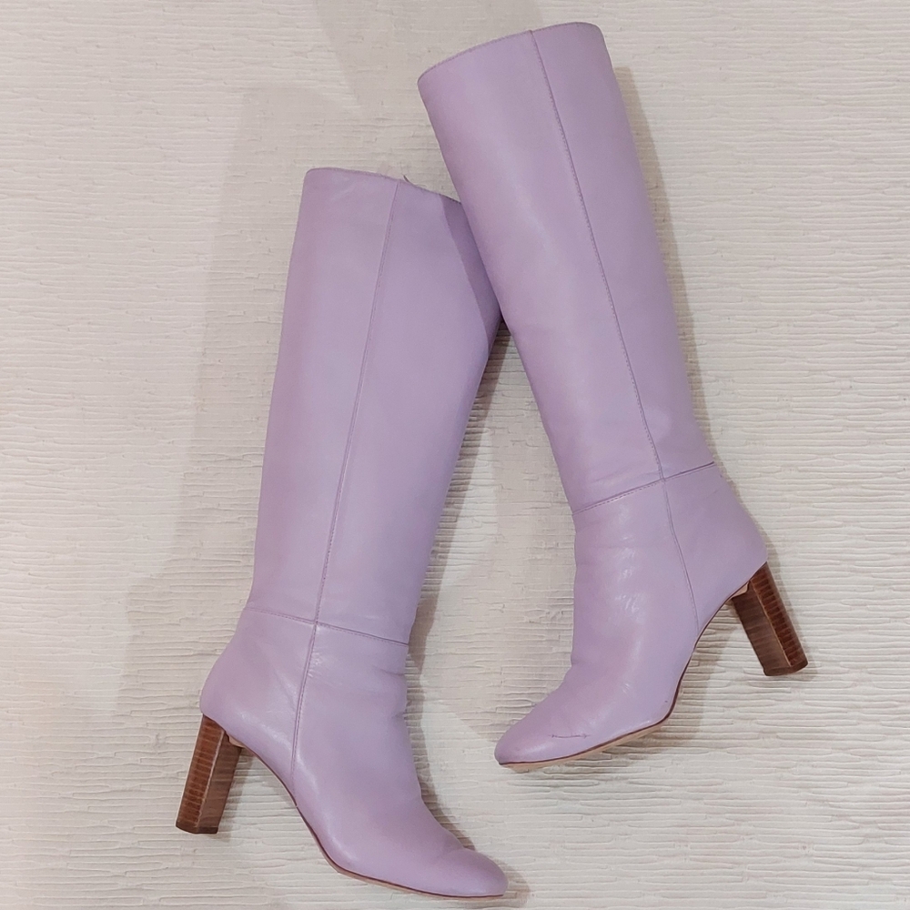 Lavender Kate Spade Heeled Rochelle Boots Size 7.5 - Picture 3 of 16